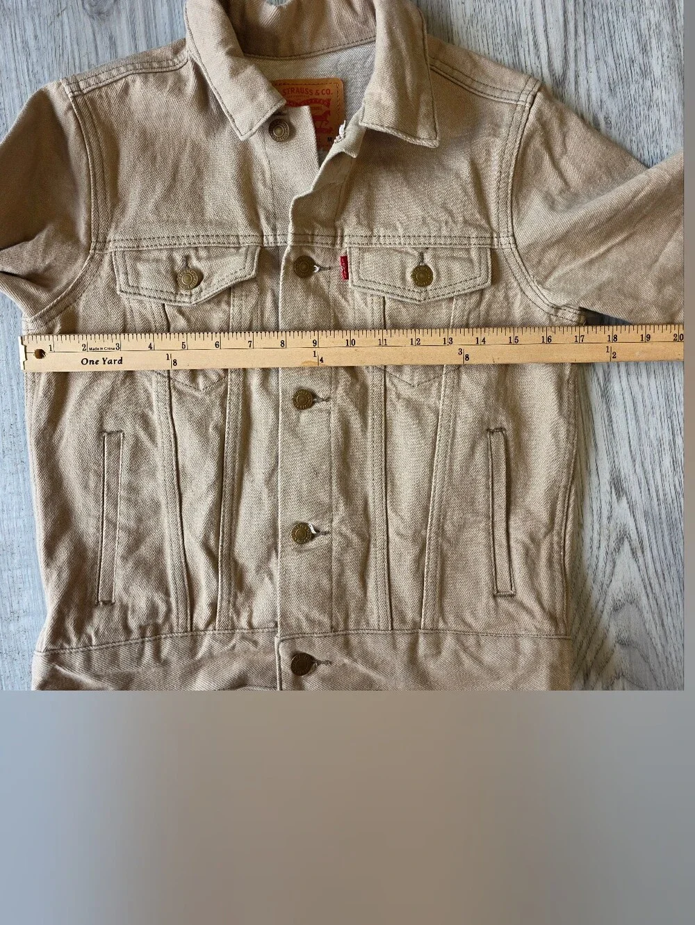 Levi’s Boys Tan Denim Trucker Jacket Youth Medium 10-12